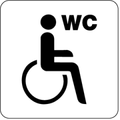 Piktogramm Behinderten WC barrierefrei