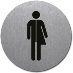 Piktogramm runde Ausführung WC Unisex - Divers