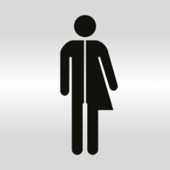Piktogramm WC Unisex - Divers, Alu eloxiert