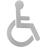 Piktogramm Edelstahl Rollstuhlfahrer WC